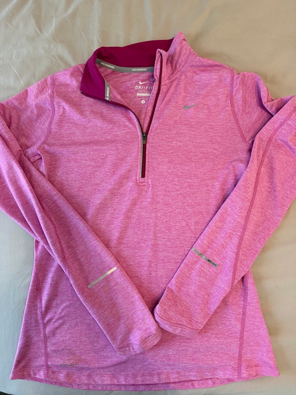 Nike Pink Heather Dri-FIT Running Top